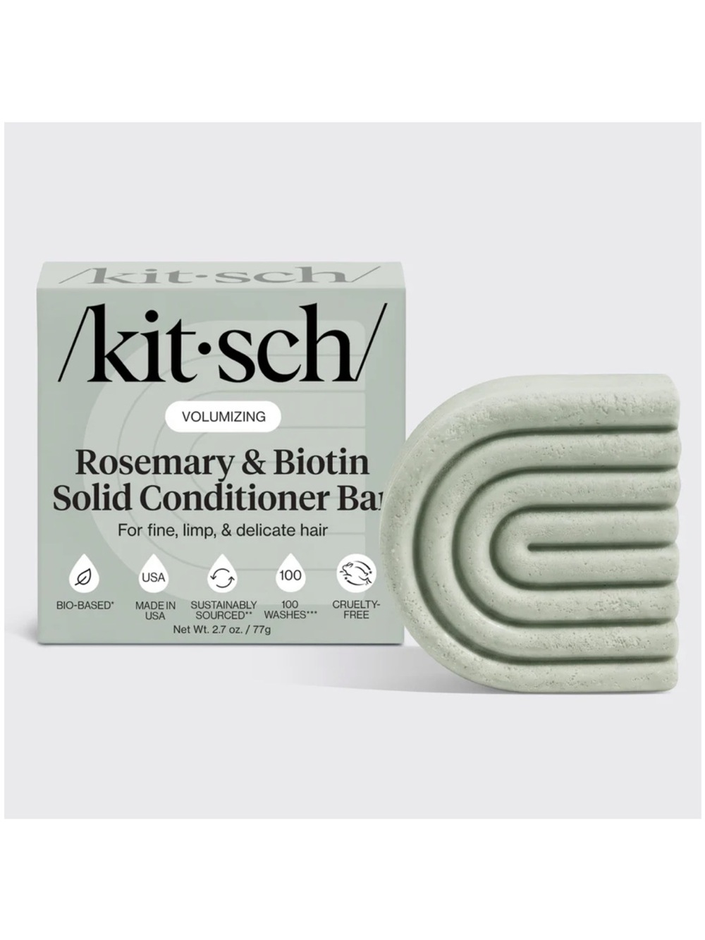 Kitsch Rosemary & Biotin Solid Conditioner Bar - Light Sage